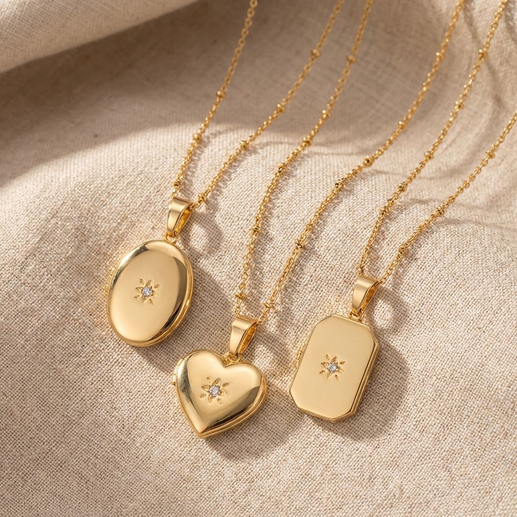 Album Frame Retro Simple Open Close Necklace