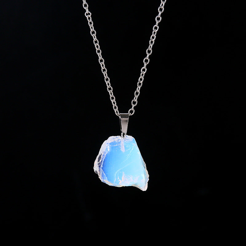 Natural Amethyst Pink Crystal White With Shape Pendants