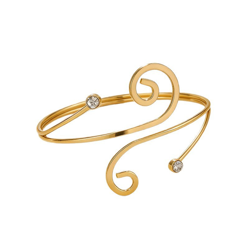 Women's Exaggerated Personality Metal Hollow Geometric Lines Bracelet