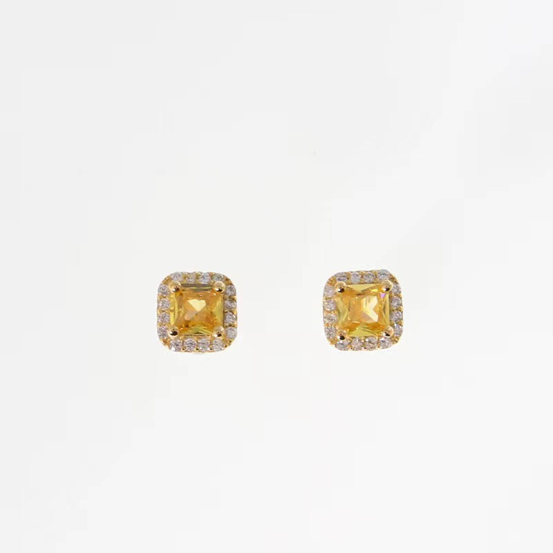 Small Sugar Cube Female Citrine Bread Clavicle Chain Light Luxury Bracelets