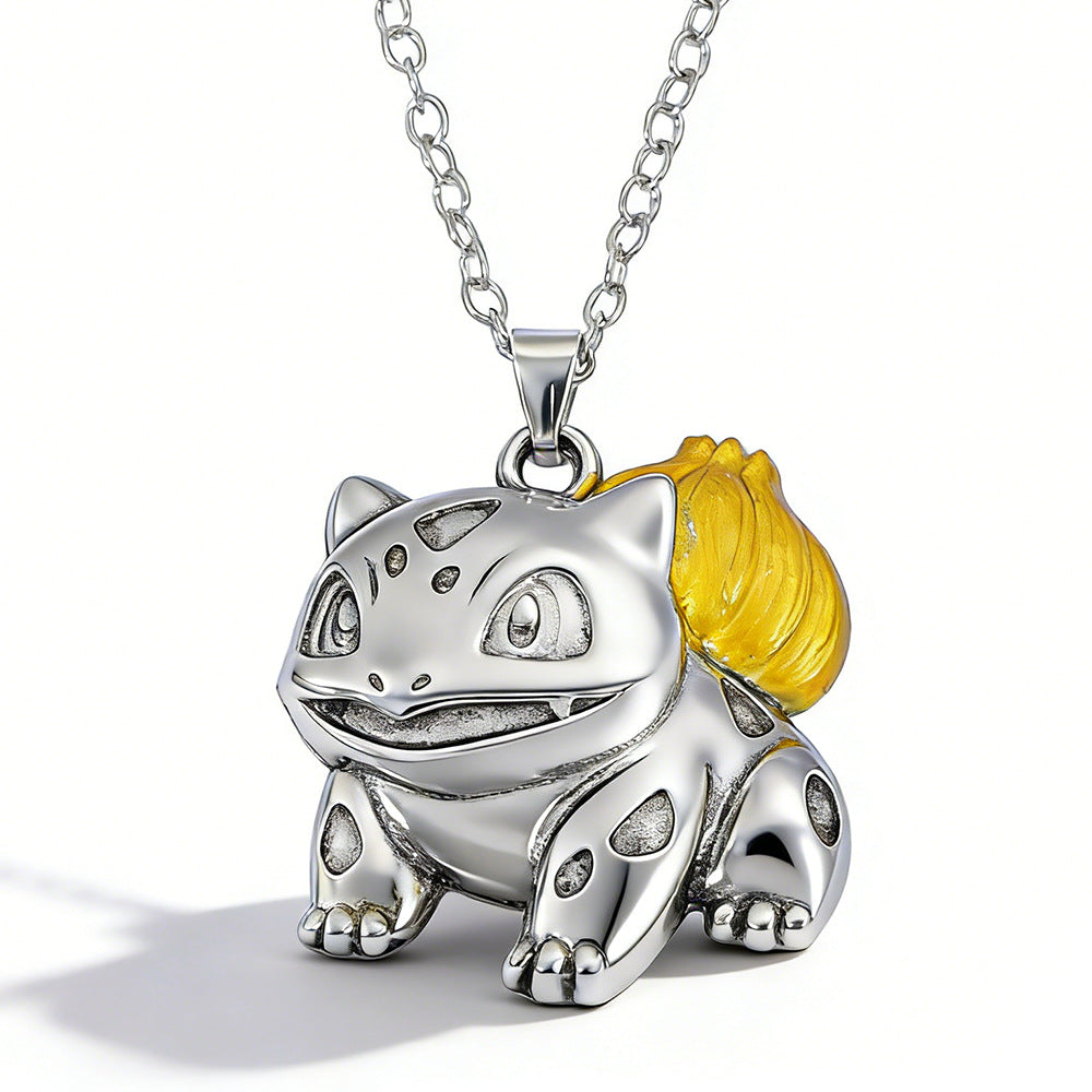 Women's & Men's Elf Trendy Hip Hop Cartoon Magic Small Fire Necklace