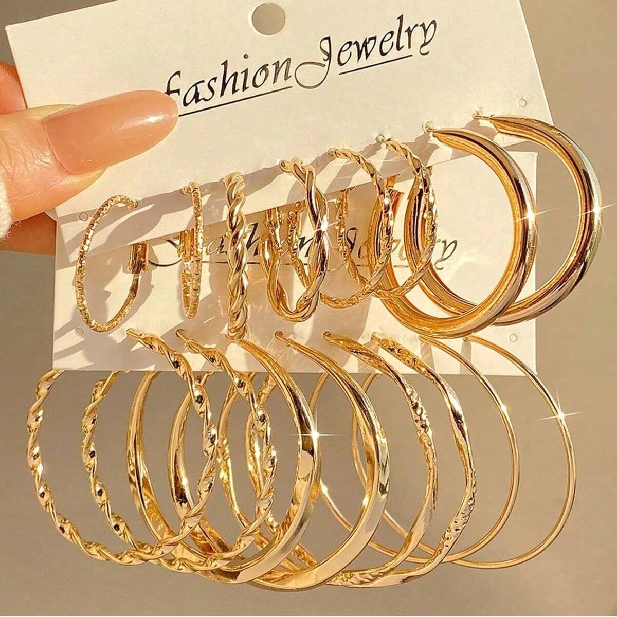 Exaggerated Simple Female High Sense Hoop Elegant Texture Road Earrings
