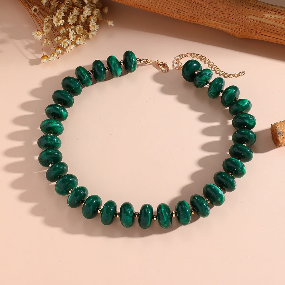 Women's Beaded Vintage Ethnic Style Niche Design Twin Necklace