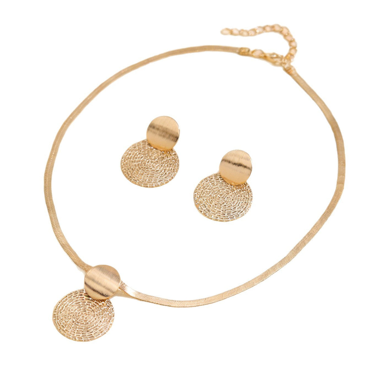 Women's Elegant Geometric Ear Fashion Chain Like Flat Jewelry Set
