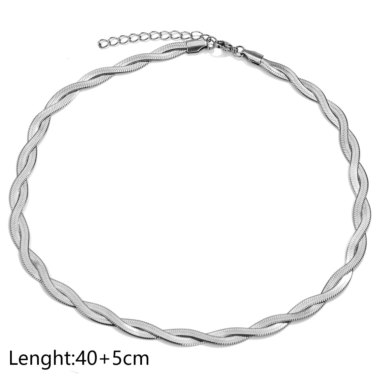 Personalized Woven Titanium Steel Twin Female Choker Necklace