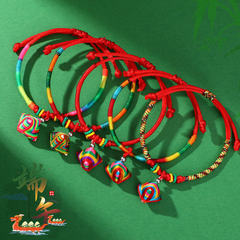 Dragon Boat Festival Colorful Rope Carrying Strap Handmade Braided Adult Bracelet