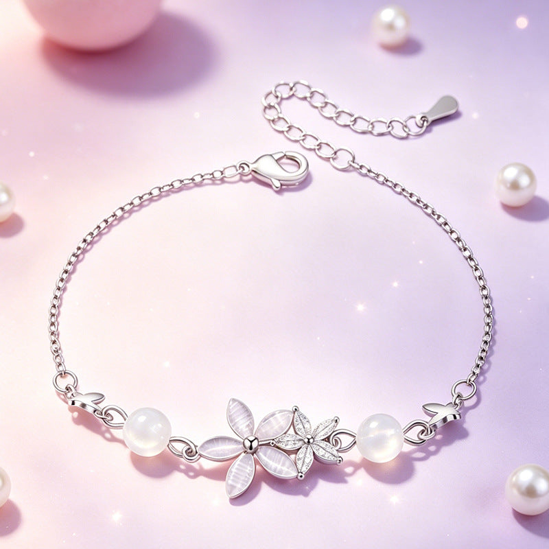 Opal Flower Butterfly Light Luxury Sweet Bracelets