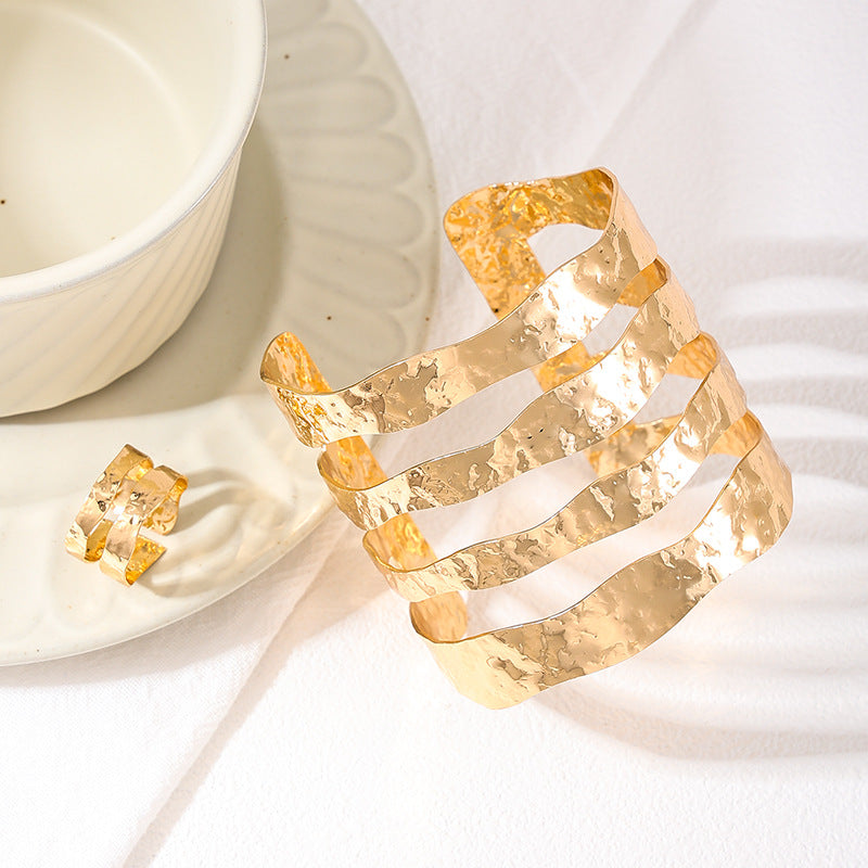 Women's Metal Design Geometric Opening Simple Retro Jewelry Set