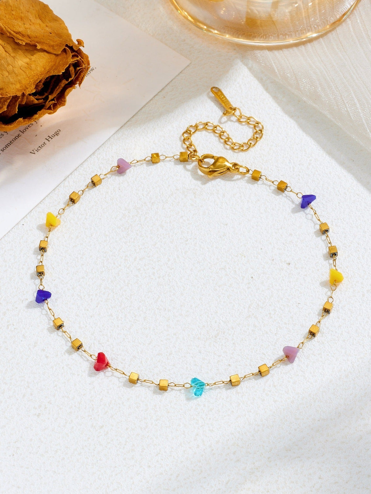 Women's High-grade Stainless Steel Inlaid Zircon Square Necklaces