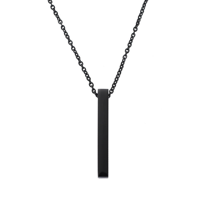 Women's Domineering Long Name Trendy Rectangular Geometric Necklace