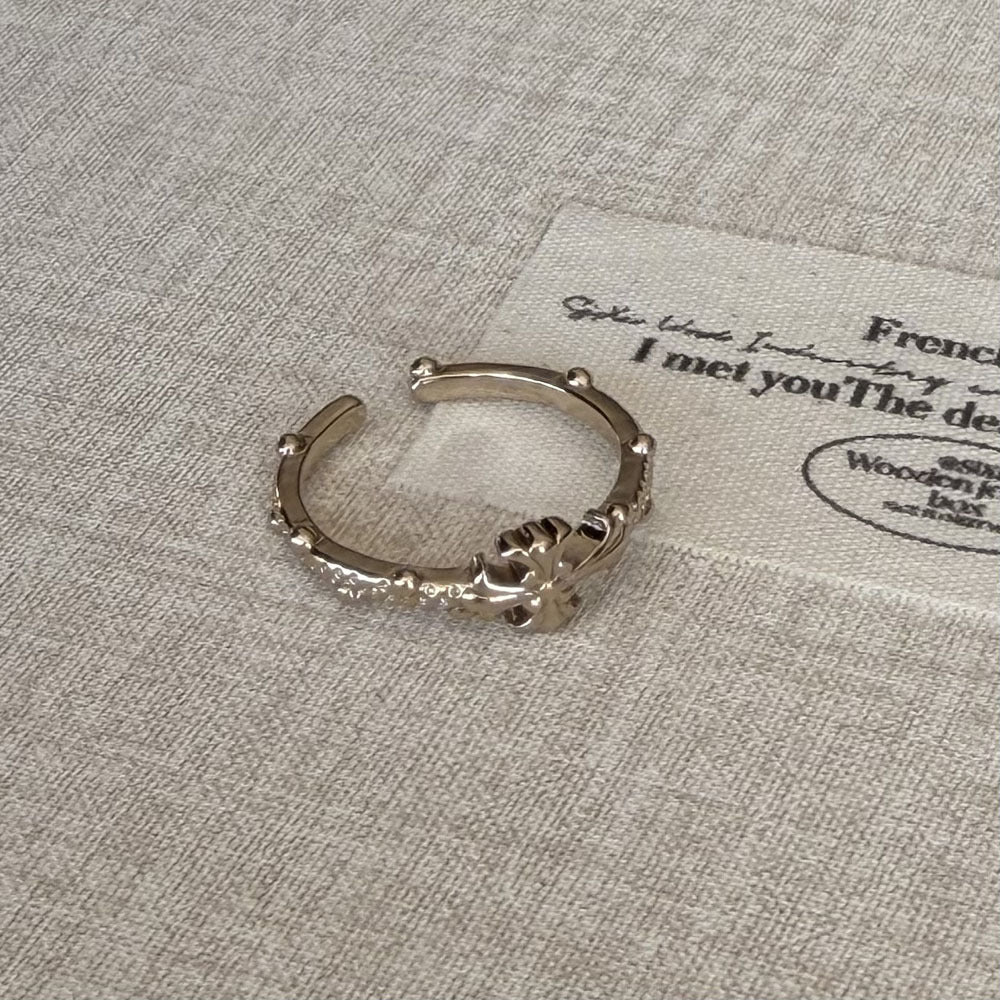 Special Interest Light Luxury Hollow Zircon Index Finger Female French Rings