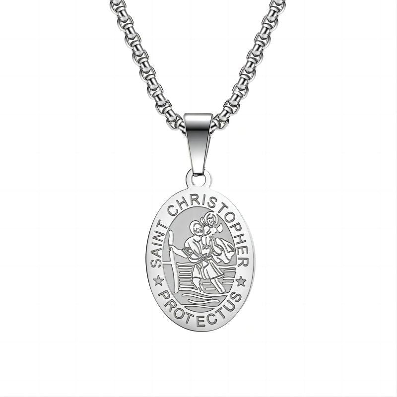 Creative Men's Christopher Stainless Steel Titanium Pendant