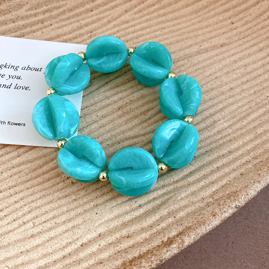 Acrylic Beaded Love Fashion Trend Clavicle Chain Vacation Jewelry Set