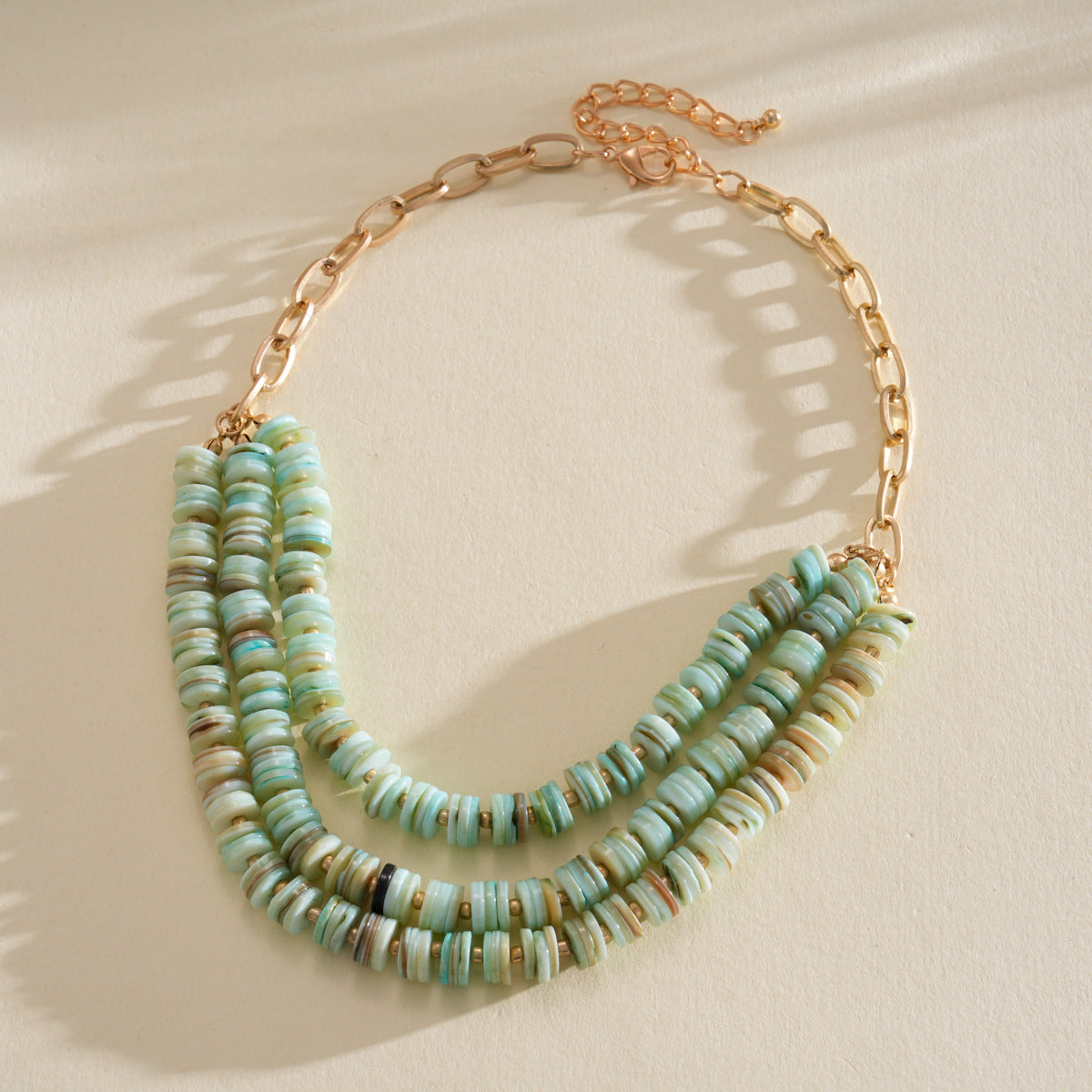 Acrylic Beaded Love Fashion Trend Clavicle Chain Vacation Jewelry Set