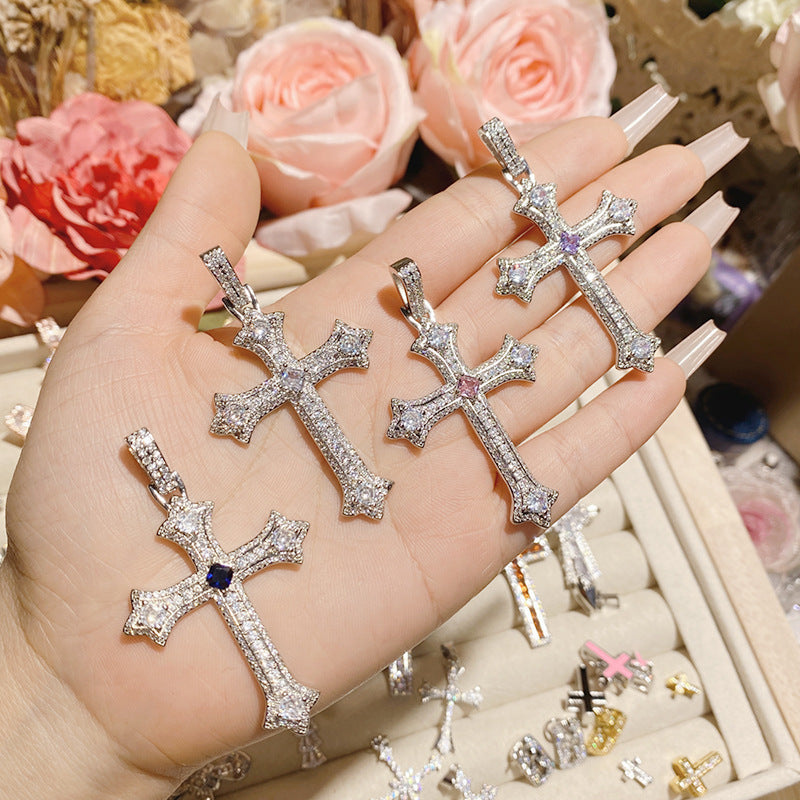 Full Diamond Cross Hip Hop Real Necklaces
