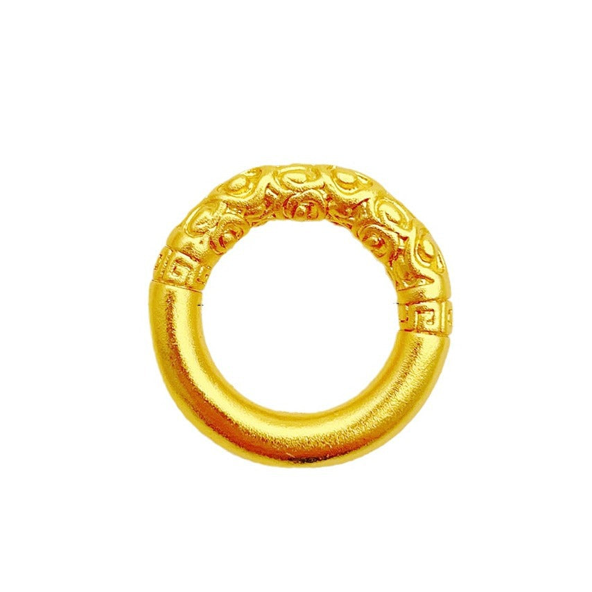 Alluvial Gold Safety Buckle Female Couple Pendant