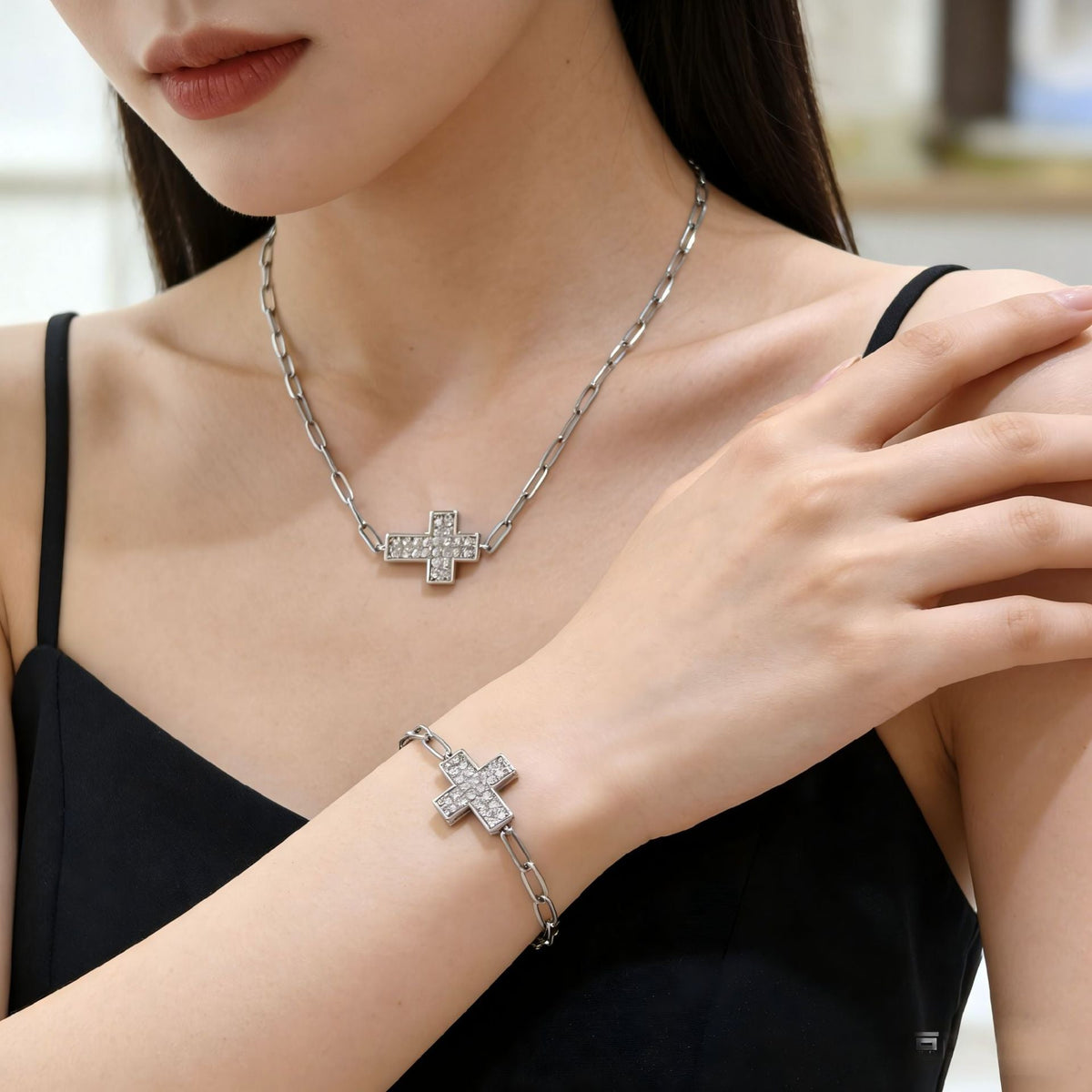 Copper Zircon High Luxury Handmade Cross Without Stainless Steel Pendant