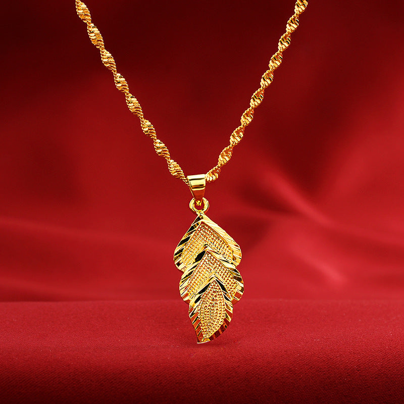 Women's Style Gold Shop Alluvial Love Abacus Lucky Bag Necklaces