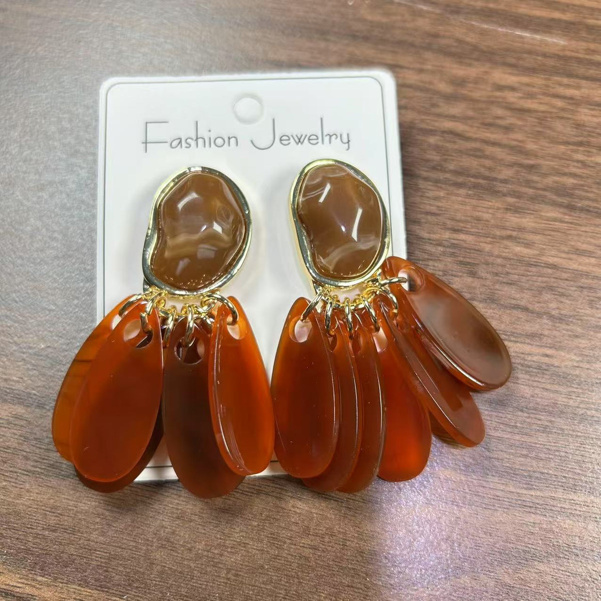 Oversized Flower Geometric Resin High-grade Fashion Earrings
