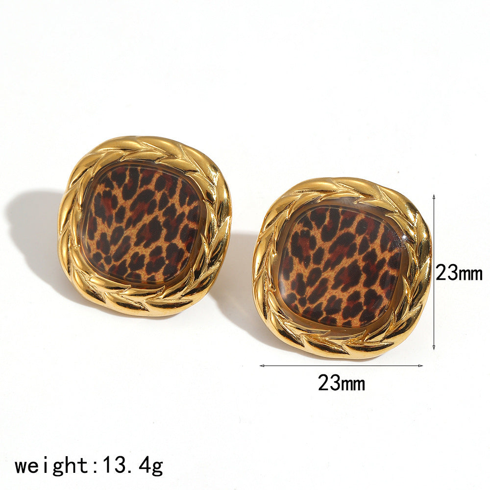 Elegant Resin Graceful Personality Style Amber Jewelry Set