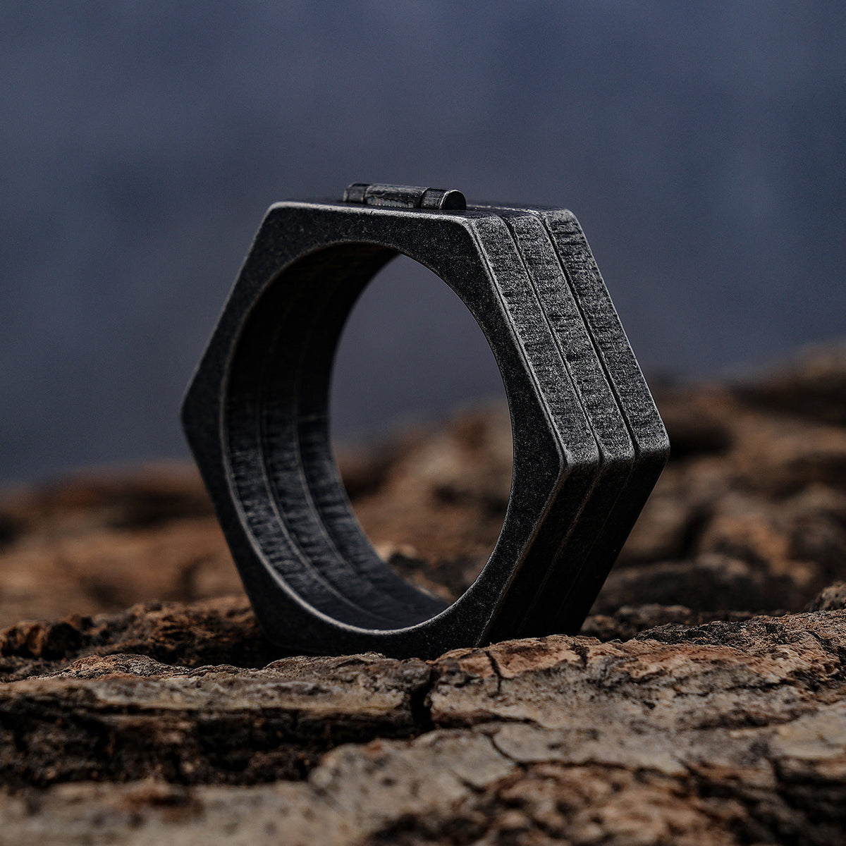 Men's Retro Titanium Steel Brass Knuckle Personality Rings