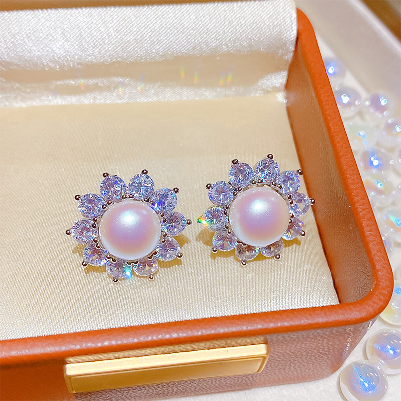 Flower Collection Real Gold Plating Quality Sweet Earrings