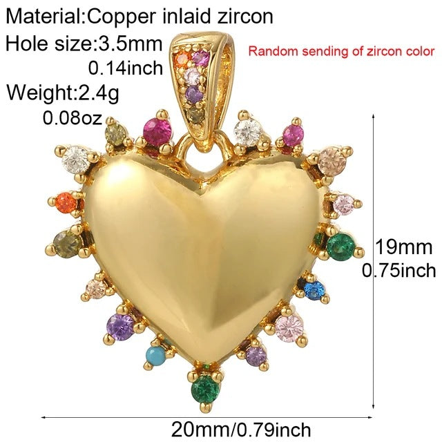New Millennium Bohemian Heart-shaped Copper Universal Pendants