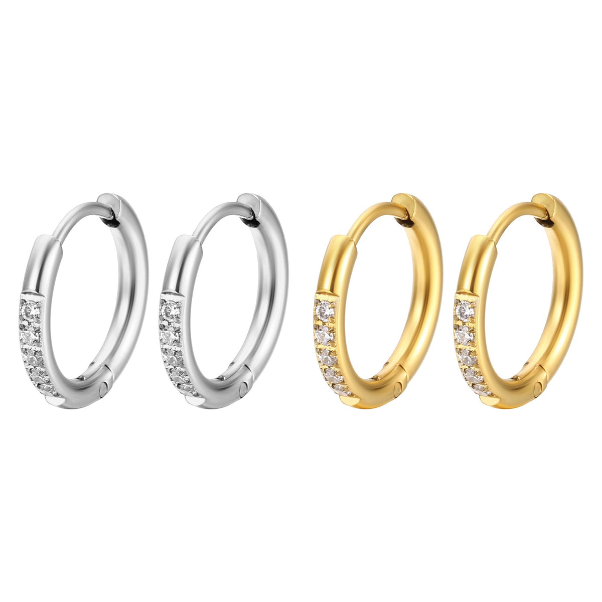 Coil Stainless Steel Titanium Ear Clip Earrings