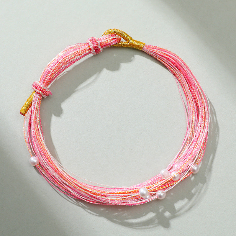 Dragon Boat Festival Colorful Rope Carrying Strap Handmade Braided Adult Bracelet