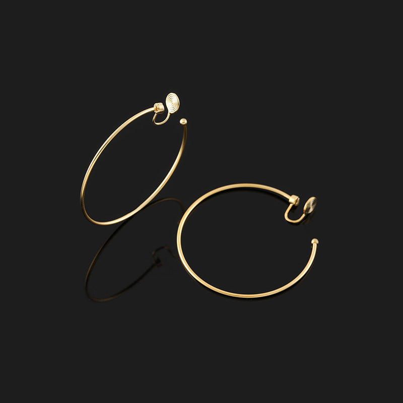 Exaggerated Large Hoop Sier Needle Personalized Classic Rotation Mosquito Ear Clip