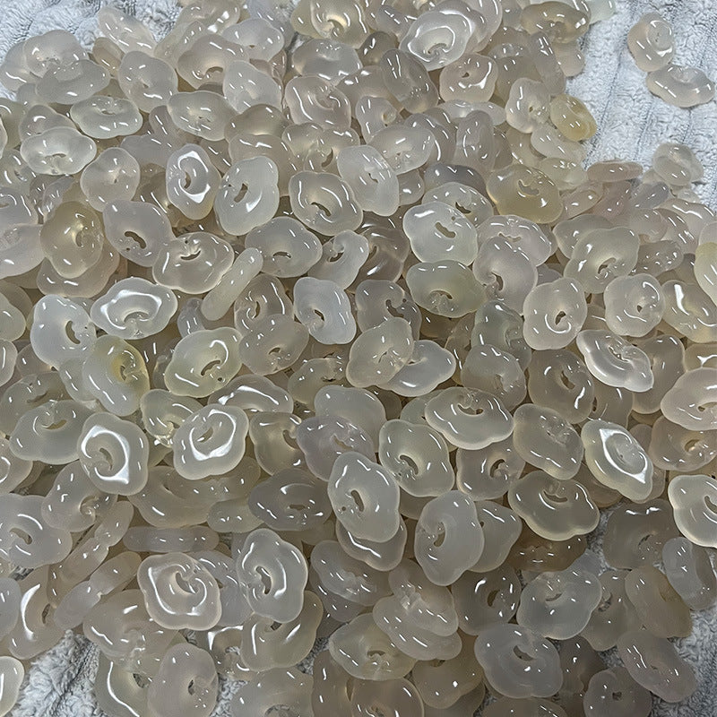 Natural Chalcedony Agate Lock Of Good Cute Hollow Necklaces