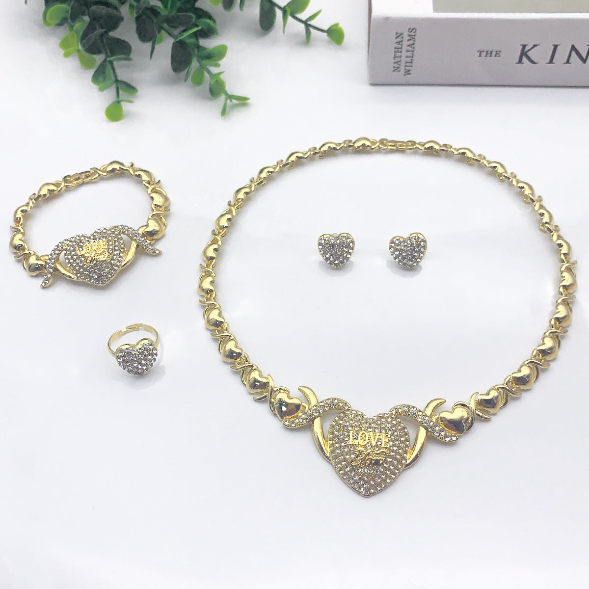 Innovative Slouchy Trendy Versatile Popular Heart-shaped Jewelry Set