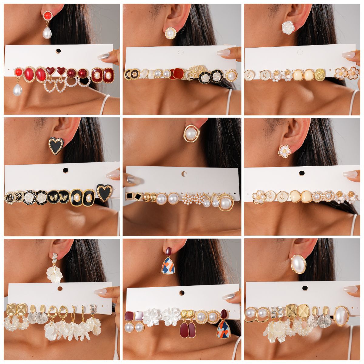Flower Pearl Tassel Light Luxury High-grade Ear Rings