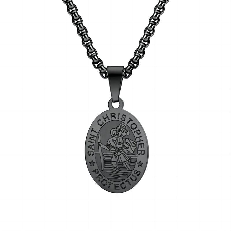 Creative Men's Christopher Stainless Steel Titanium Pendant