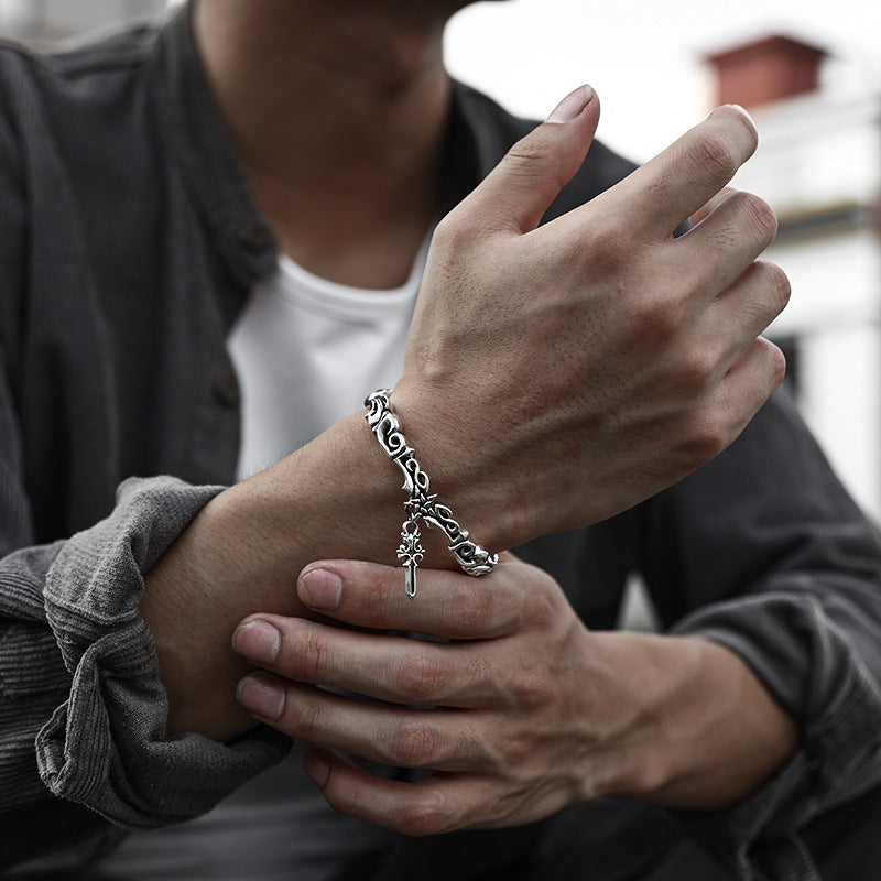 Women's & Men's Korean Style Vintage Vine Five-pointed Star Cross Bracelet