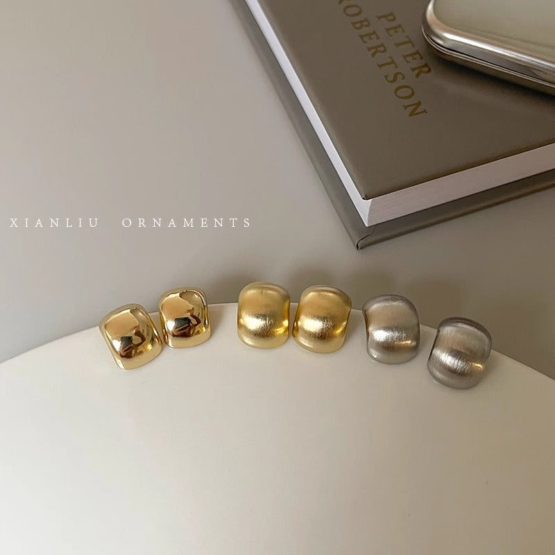 Women's Matte Metal For Light Luxury Minority Design Stud Earrings