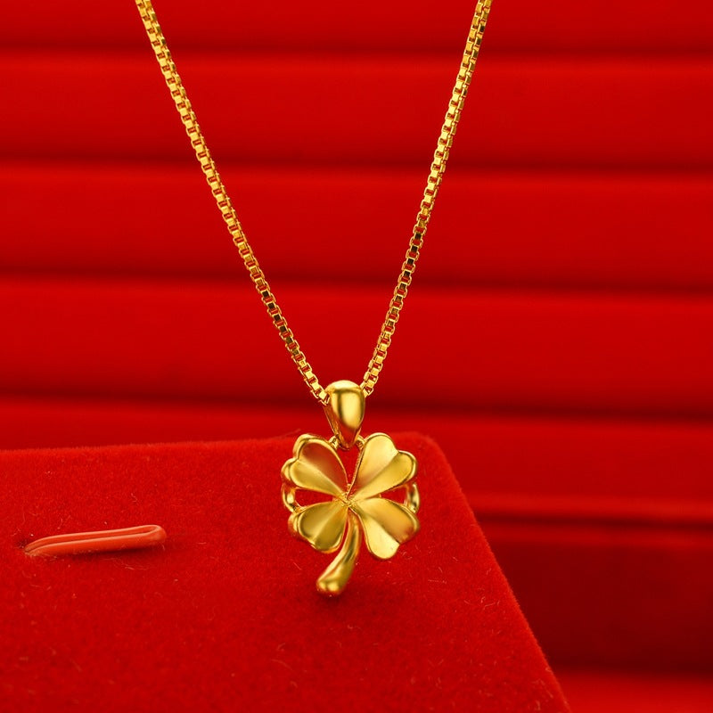 Women's Style Gold Shop Alluvial Love Abacus Lucky Bag Necklaces