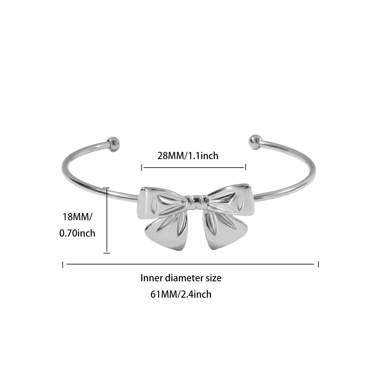 Women's Minimalist Heart Irregular Metal Glossy Surface Bracelet
