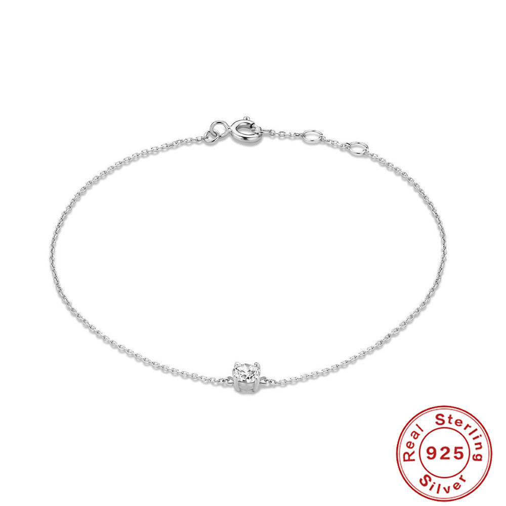 Sterling Sier Fashion Minimalist Classic Foundation Wristband Bracelet