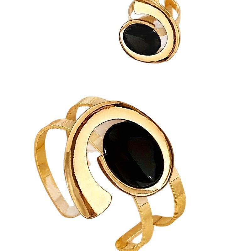 Simple Personalized Fashion Sense Copper Plating Brace Lace Rings
