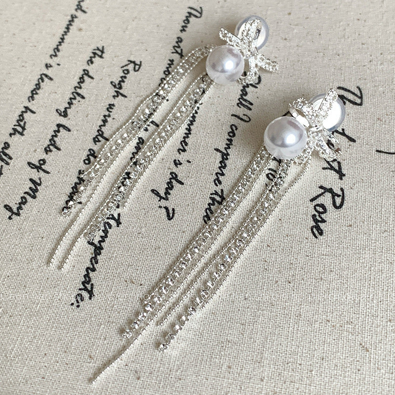 Women's Luxury High-grade Long Tassel Fashionable Exquisite For Without Ear Clip