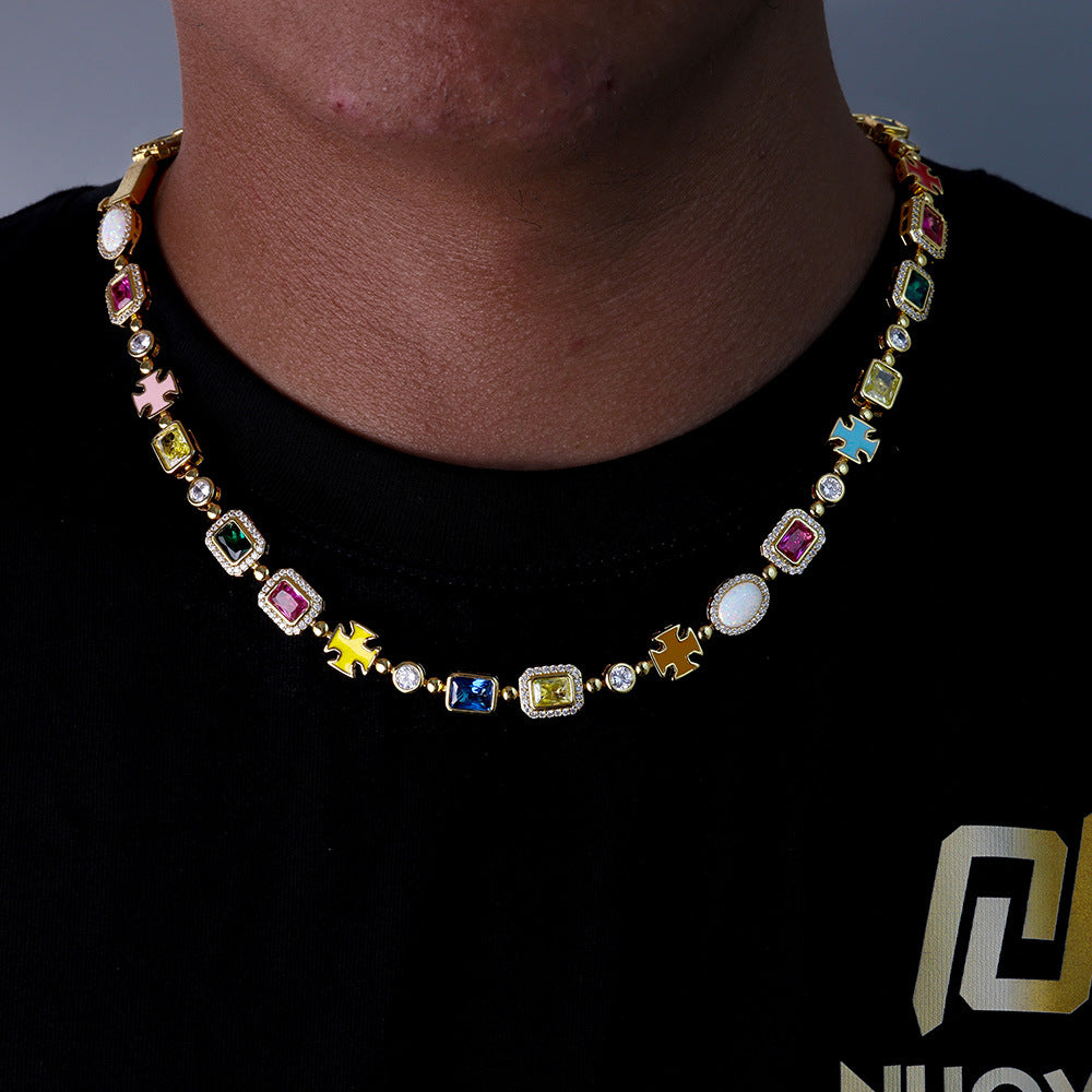 Women's & Men's Hop Color Gem High-grade Necklaces