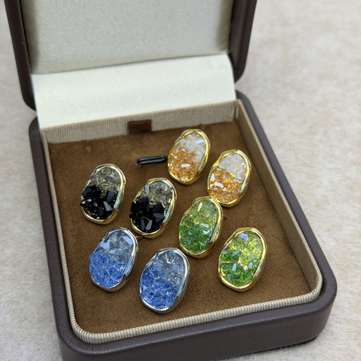Women's Niche Crystal Gradient High-grade Fresh Light Luxury Trendy Exquisite Refined Rings