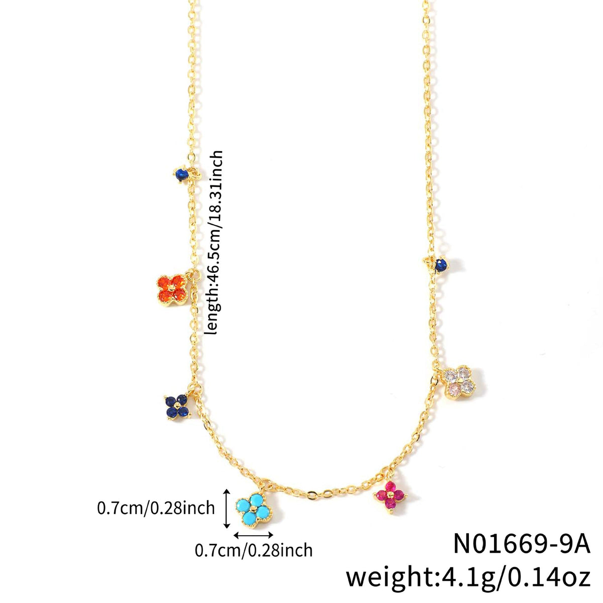 Flower-shaped Clavicle Chain Fashion Inlaid Zirconium Design Birthday Pendant