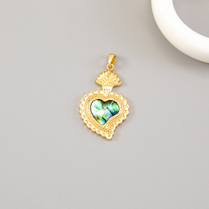 Color Retaining Fritillary Baroque Colorful Clover Pendant