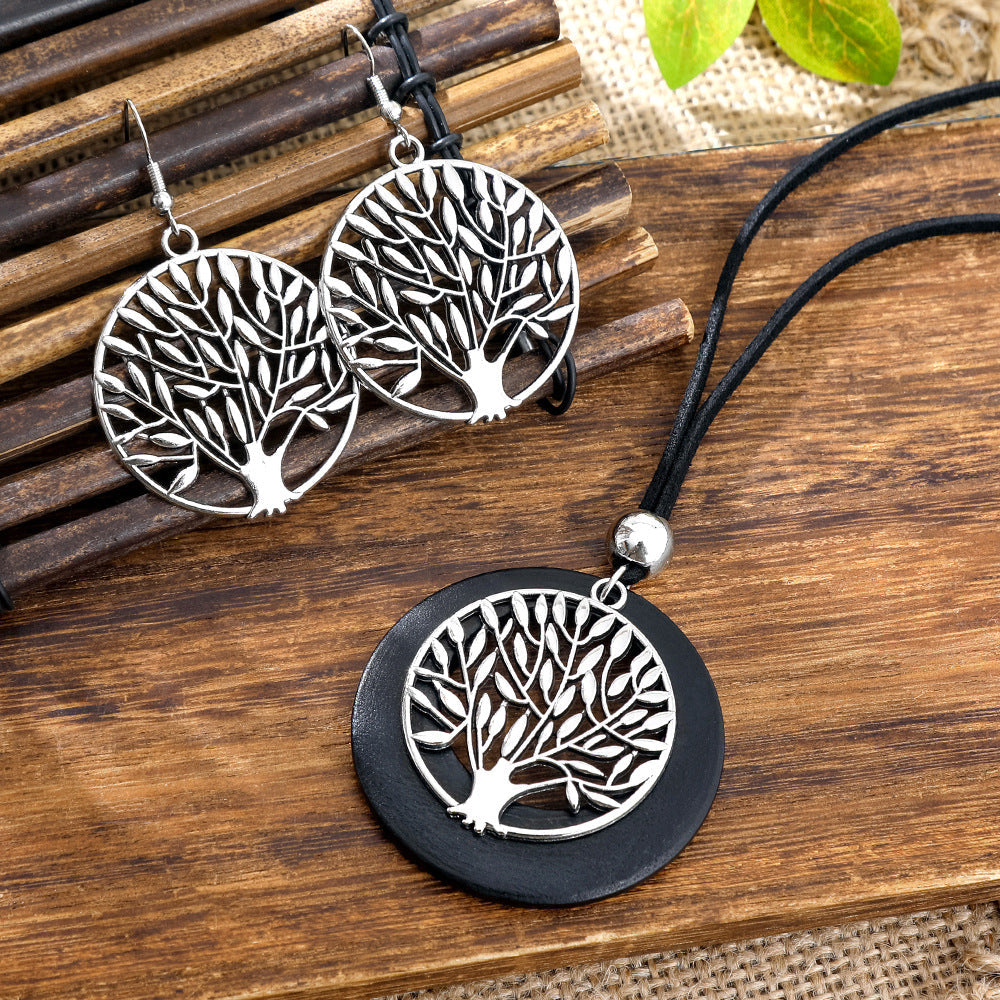 Women's Retro Bohemian Simple Hollow Niche Design Jewelry Set