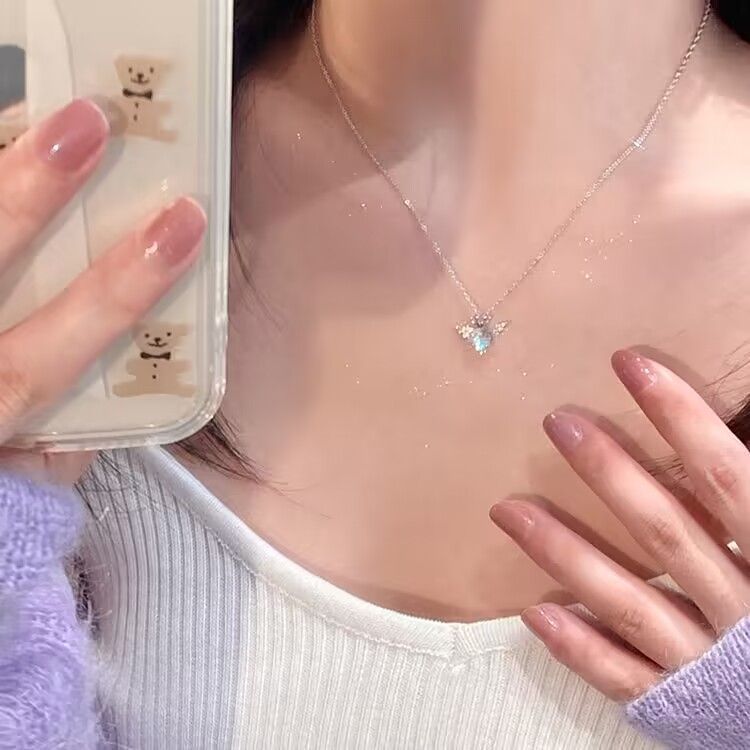 Women's Super Fairy Sweet Cool Water Drop For Light Luxury Minority Necklace