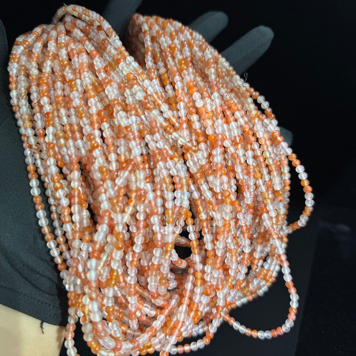 Natural Stone Crystal South Red Small Size Beads String Bracelets