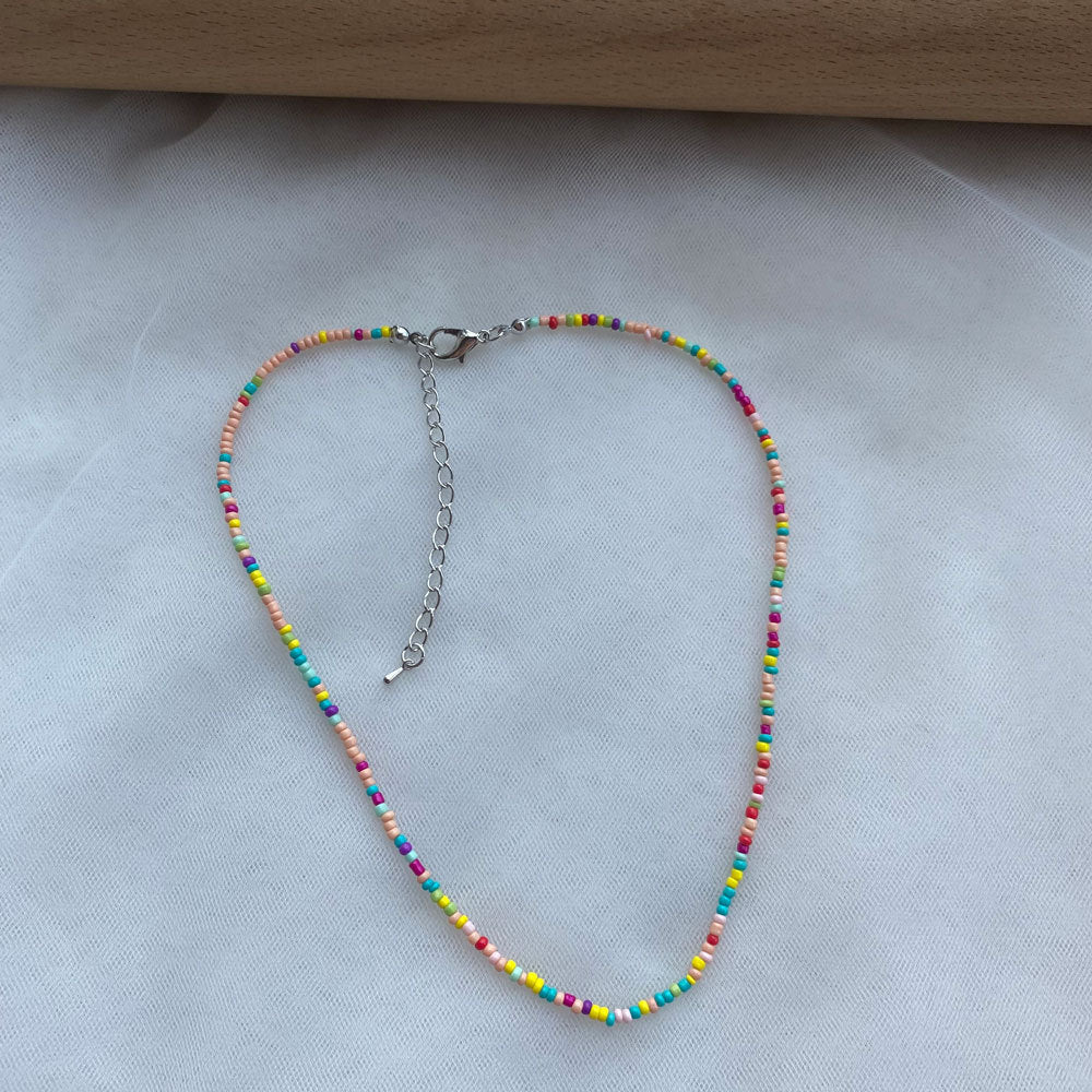 Women's Korean Colorful Beaded Bead Elegant Rainbow Necklaces