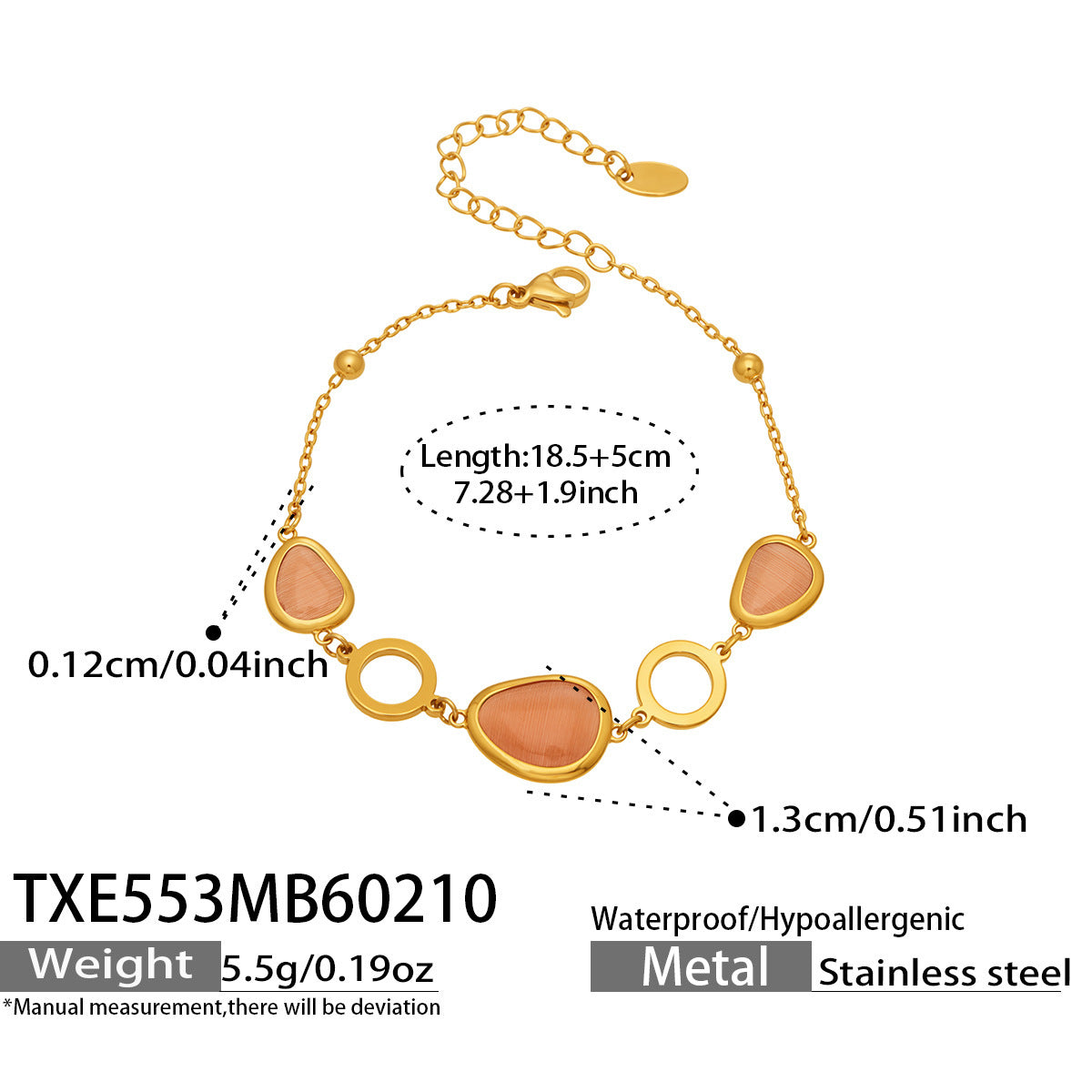 Li Light Luxury Oval Opal Stainless Steel Jewelry Set